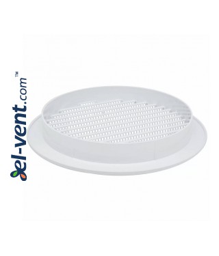 Round vent cover, white ALETA WHITE, Ø100-120-125-150 mm - connection