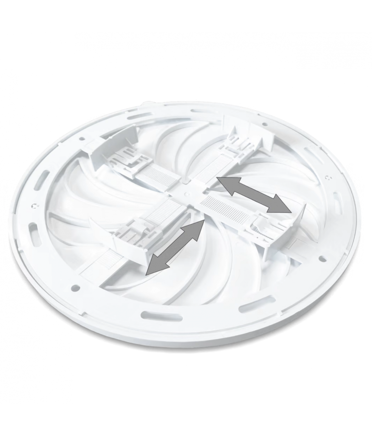 Round vent cover white, with shutter ALETA 02-325, Ø80-150/183 mm - adjustable connection