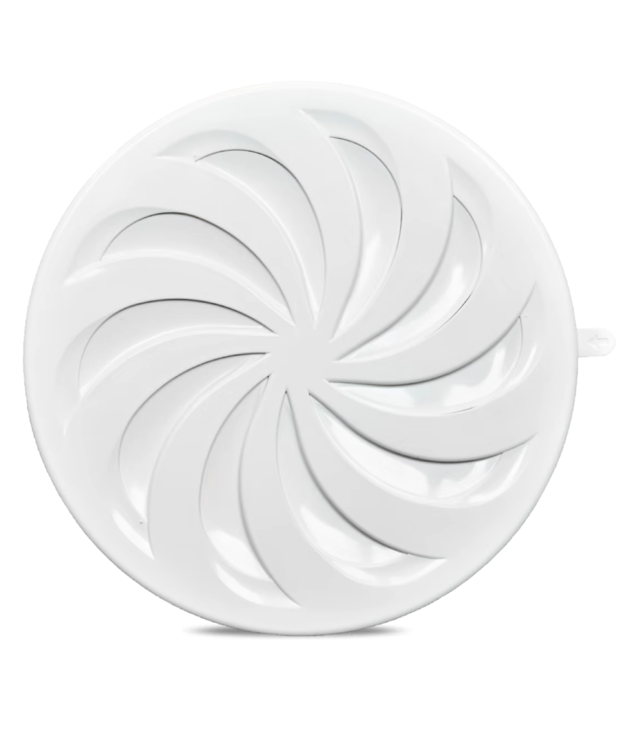 Round vent cover white, with shutter ALETA 02-325, Ø80-150/183 mm