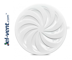 Round vent cover white, with shutter ALETA 02-325, Ø80-150/183 mm