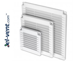 Vent cover ALETA SQUARE WHITE 150x150 mm, 02-316