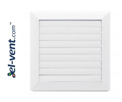 Vent cover with shutter ALETA 02-368, 172x172 mm, Ø80-150 mm