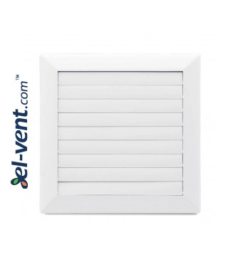 Vent cover with shutter ALETA 02-368, 172x172 mm, Ø80-150 mm