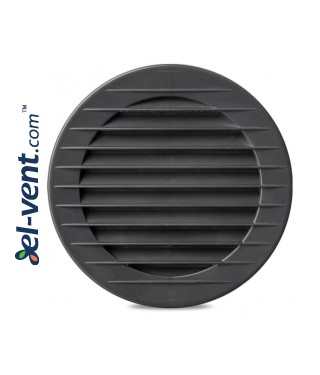 Round vent cover, graphite colour ALETA GRAPHITE, Ø100-120-125-150 mm