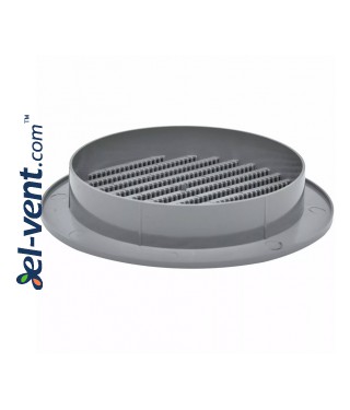 Round vent cover, grey ALETA GREY, Ø100-120-125-150 mm - connection