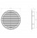 Round vent cover, grey ALETA GREY, Ø100-120-125-150 mm - drawing