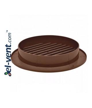 Round vent cover, brown ALETA BROWN, Ø100-120-125-150 mm - connection