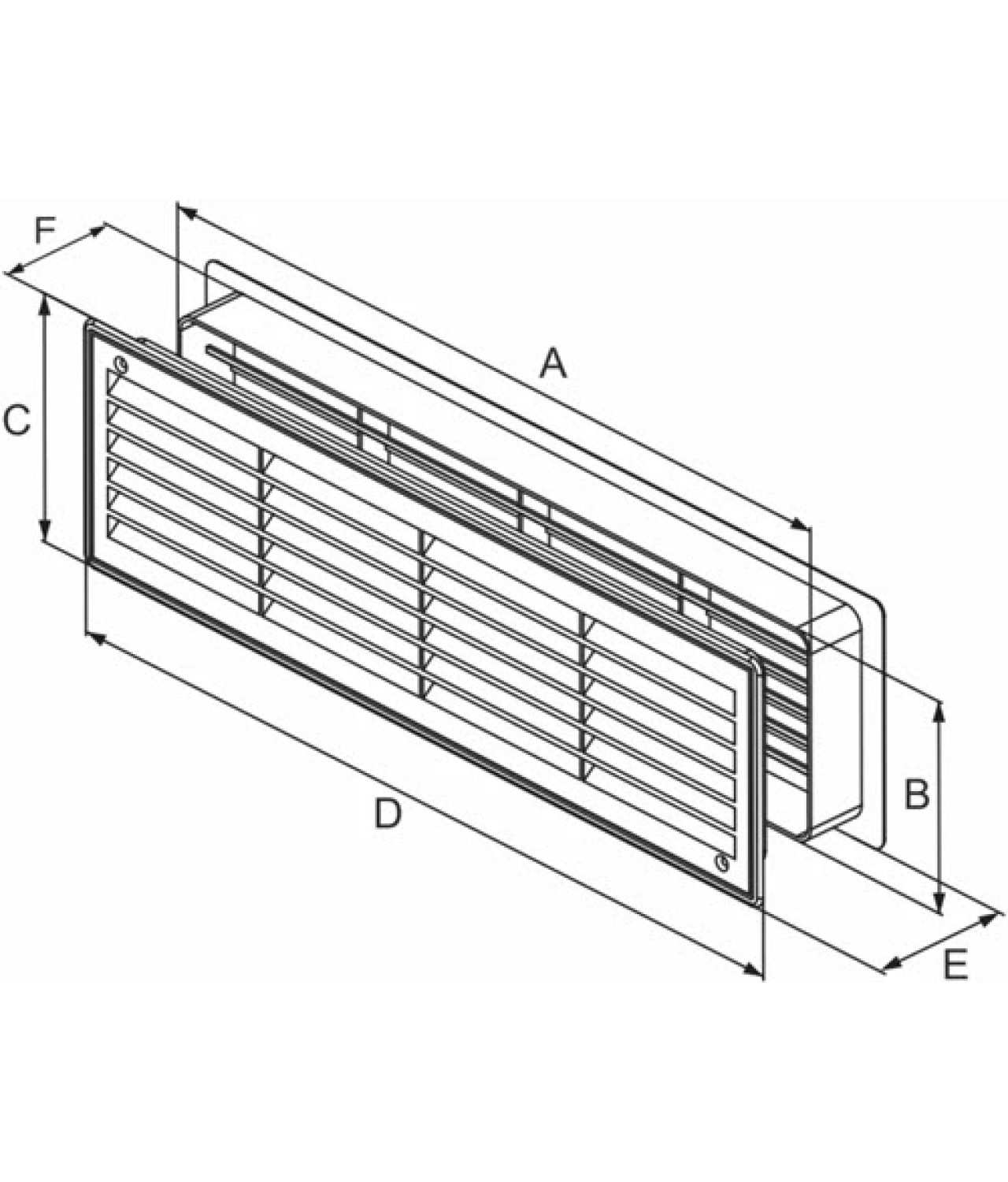 Door louver kit DOOR-Vent - drawing