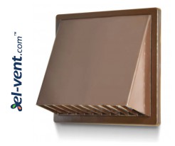 Exhaust vent cover with backdraft stopper GLN Plastic BROWN, Ø 80-150 mm