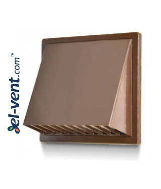 Exhaust vent cover with backdraft stopper GLN Plastic BROWN, Ø 80-150 mm