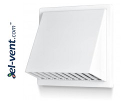 Exhaust vent cover with backdraft stopper GLN Plastic WHITE, Ø 80-150 mm