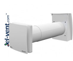 Decentralized heat recovery units with EC motors REC DUO 100 SILENT, Ø100 mm