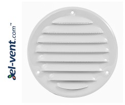 Metal vent cover EMW100W, white Ø100 mm