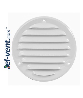 Metal vent cover EMW100W, white Ø100 mm