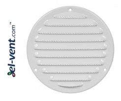 Metal vent cover EMW125W, white Ø125 mm