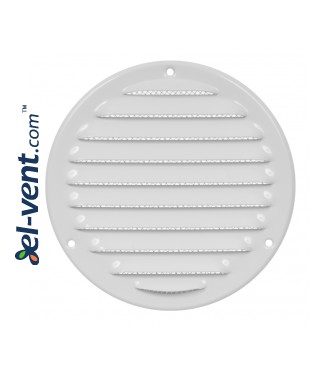 Metal vent cover EMW125W, white Ø125 mm