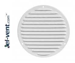 Metal vent cover EMW200W, white Ø200 mm