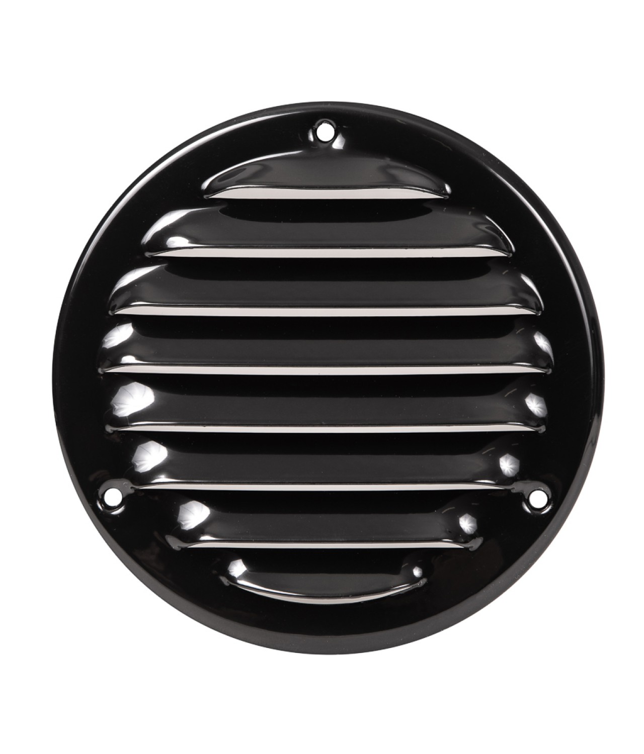 Metal vent cover EMW100B, black Ø100 mm