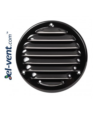 Metal vent cover EMW100B, black Ø100 mm