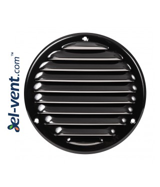 Metal vent cover EMW125B, black Ø125 mm