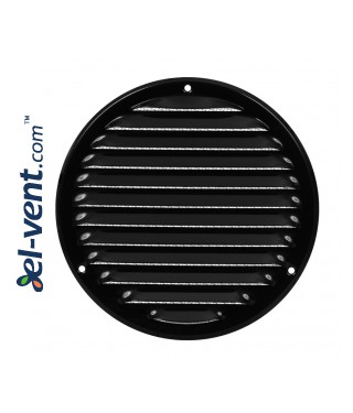 Metal vent cover EMW160B, black Ø160 mm